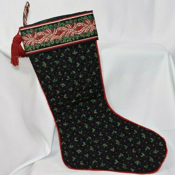 Vera Bradley Holiday Vera Bradley Holly Ribbons Christmas Stocking